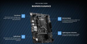 PRO H610M-S DDR4 motherboard compatible with Intel 12th Gen CPUs – Omkar Softech