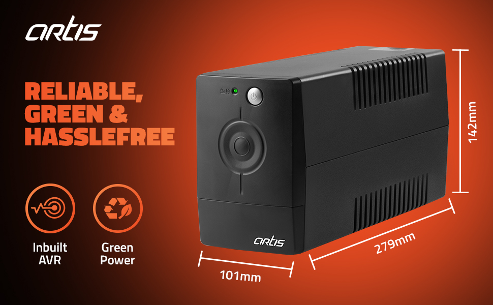 Artis UPS 600VA uninterruptible power supply for home and office – Omkar Softech